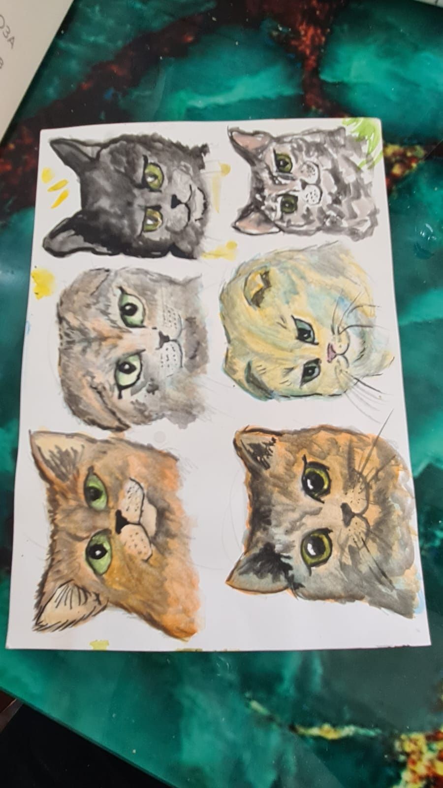 Рисунки акварель