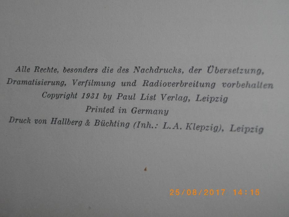 1931г-Стара Книга На Немски Език-Muntle-Das Buch von San Michele