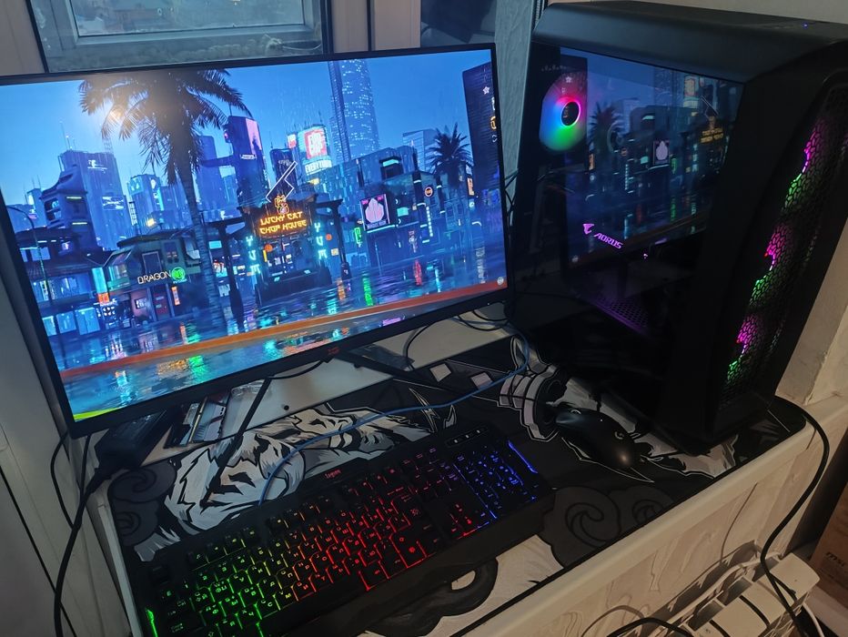 Мощный Игровой компьютер 1080ти 11гб / 16ГБ / Монитор 27" / Полный