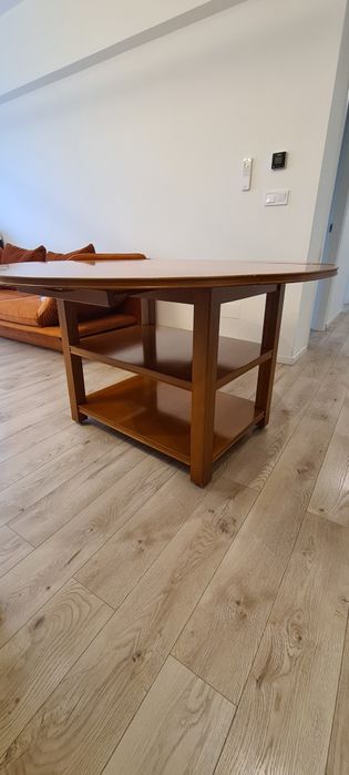Masa extensibila lemn masiv rotunda
