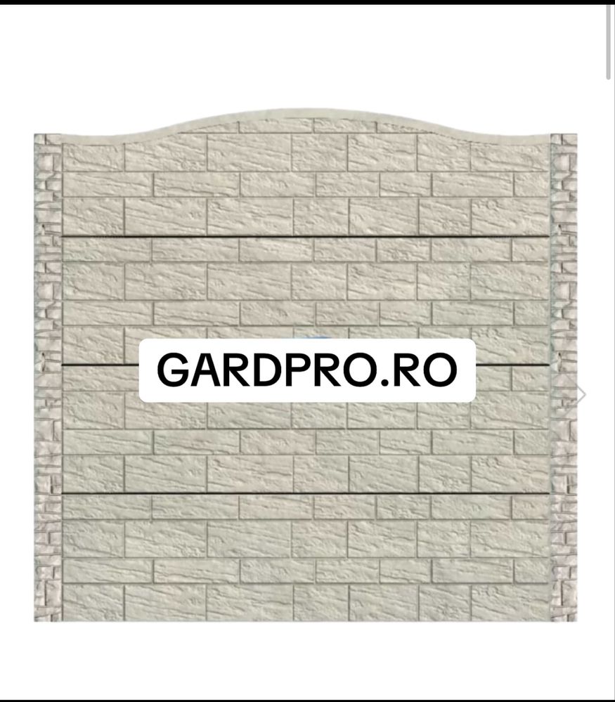 Gard din placi de beton industrial aditivat ciment r52