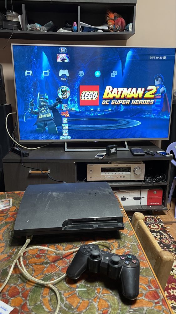 Consola Sony PS3 Slim MODATA+Controller Wireless+Batman Transformers