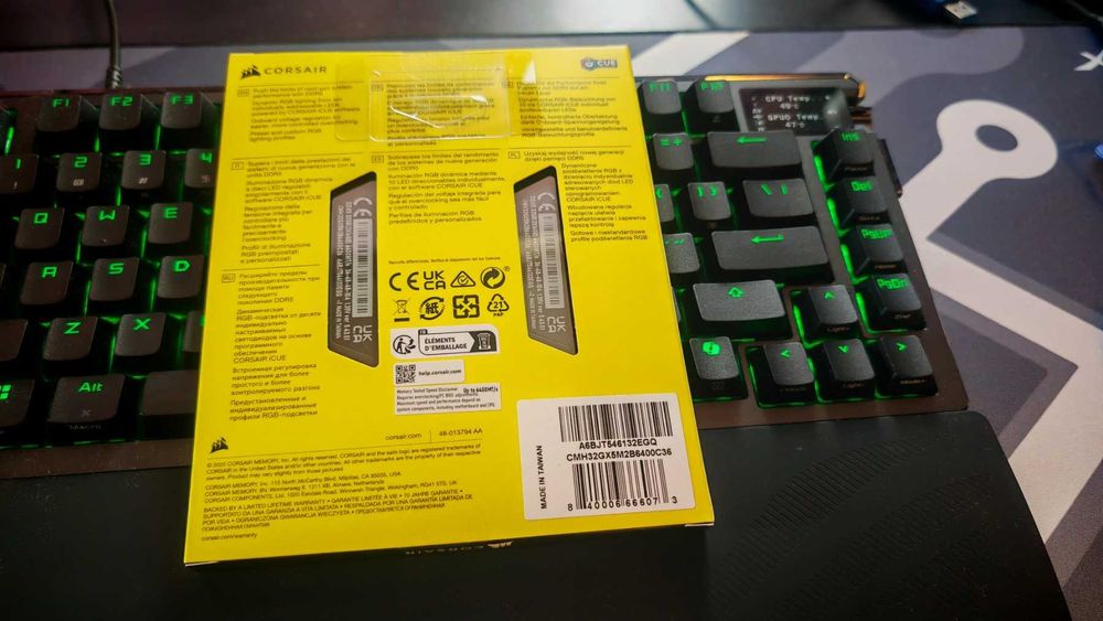 Нова ! Corsair VENGEANCE RGB 32GB (2 x 16GB) DDR5 6400MT/s