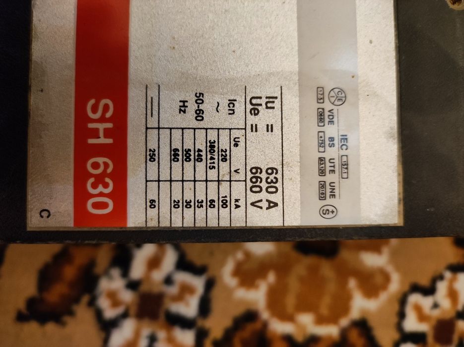 ABB автомат выключатель 630 А