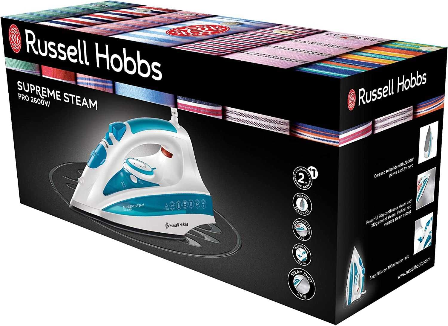 Нова Ютия Russell Hobbs Supreme Steam 20562-56 Керамична плоча 2600W