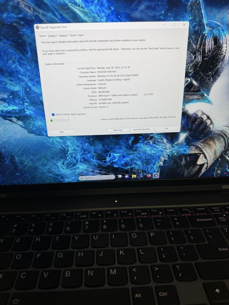 Laptop Lenovo Legion PRO 5 PRO RTX 3070 Display 16 Rezoluti4K RAM 64GB