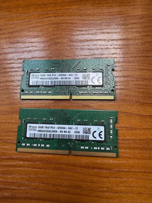 Memorie DDR3 - 8x4GB; DDR4 - 4x8GB; DDR4 laptop - 2x16GB