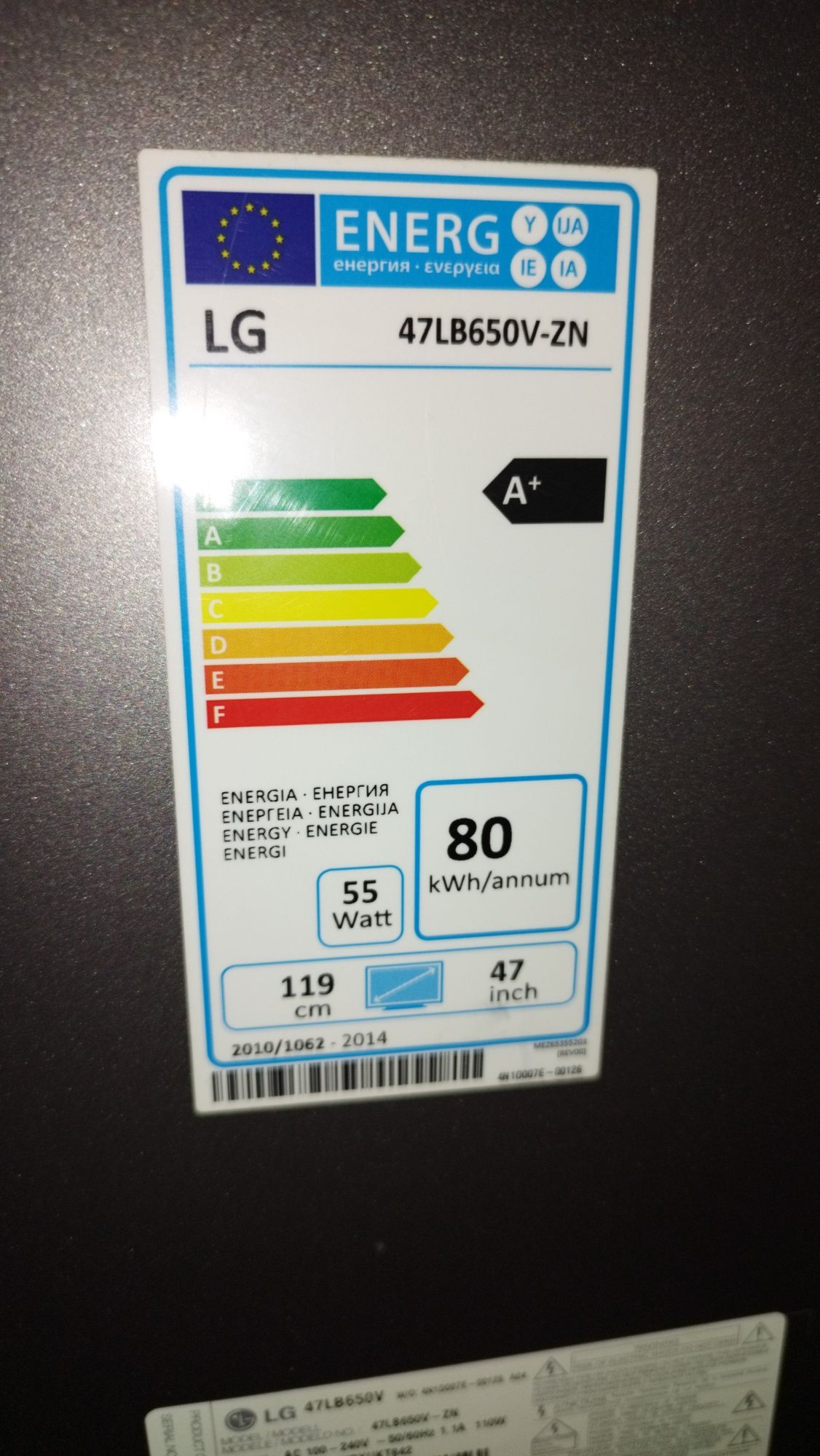 Телевизор LG Model lg 47lb650v