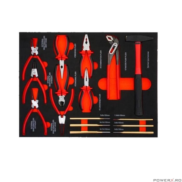 Dulap de scule cu 7 sertare echipat, 250 piese Verke