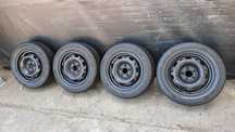 14" 5Х100мм Джанти с гуми 185/60/14 Hankook (5x100 Skoda Fabia, VW Pol