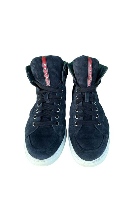 Adidasi Prada 4T2596 High-Top Sneaker marimea 42 27 cm albastru