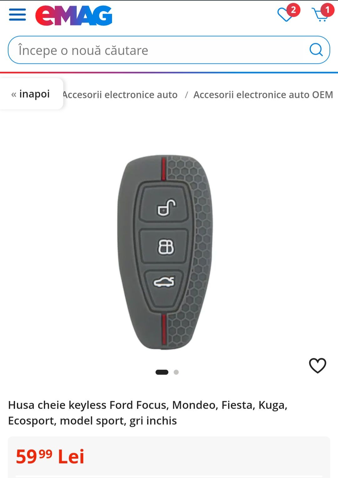 Husă cheie pentru Ford Focus, Kuga, Fiesta, Mondeo MK4
