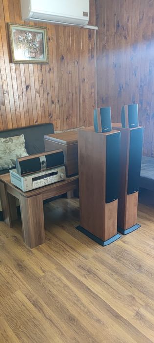 Аудио система тонколони 5 броя Pioneer 1 субуфер Jamo и ресийвър Sony