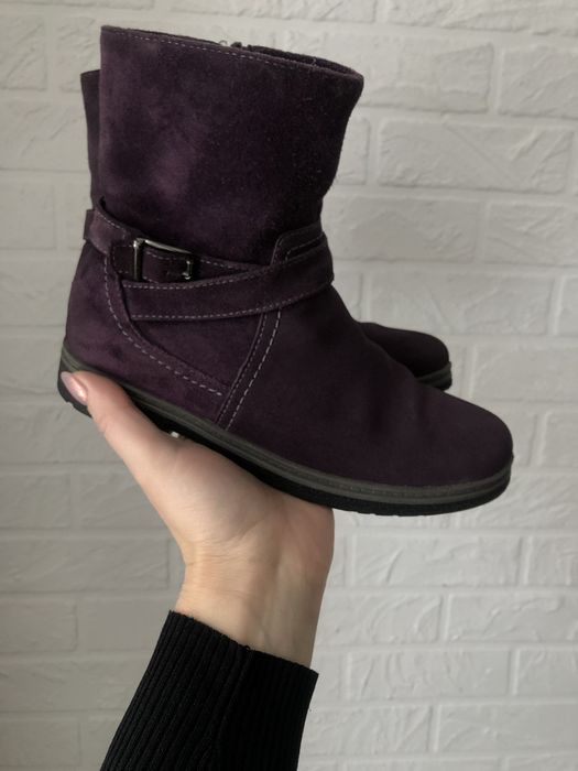 Сапоги из натуральной замши.