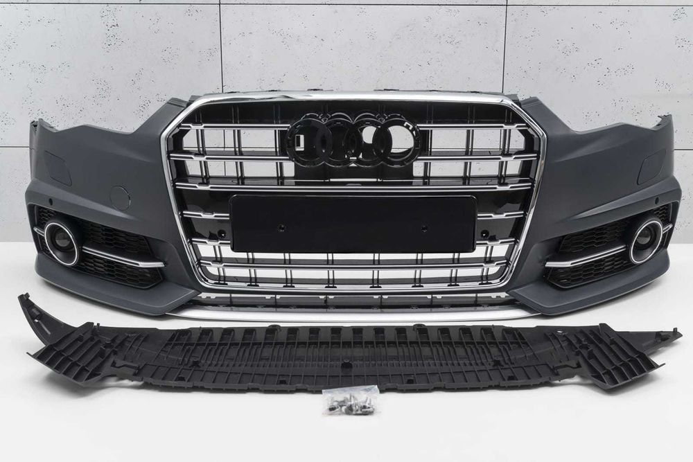 Предна броня комплект AUDI A6 C7 S6 2016 - 2018 година СЛЕД фейслифт!
