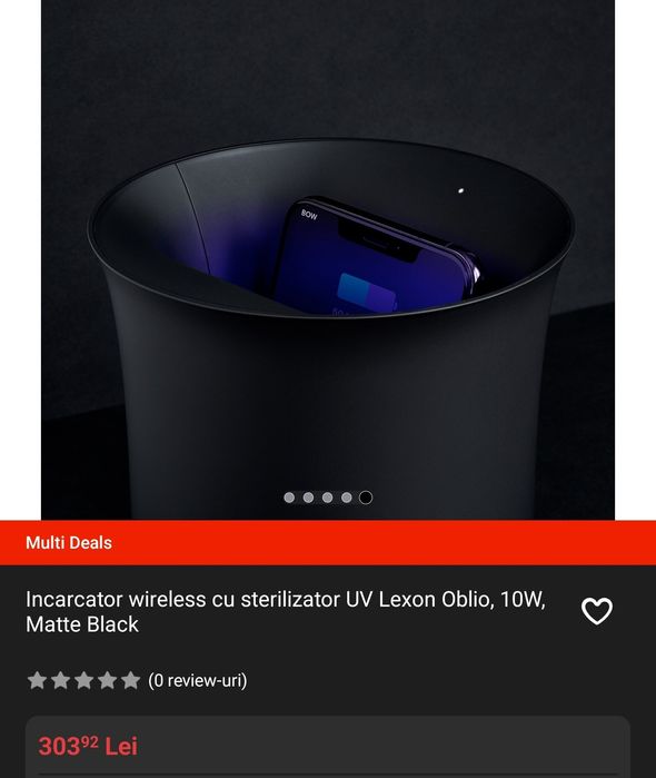 Încărcător wireless Lexon, Oblio LH59