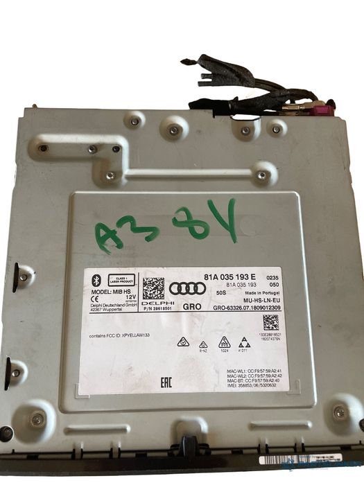 Unitate/navigatie MMI AUDI A3 8V 2013 - > 81A035193E