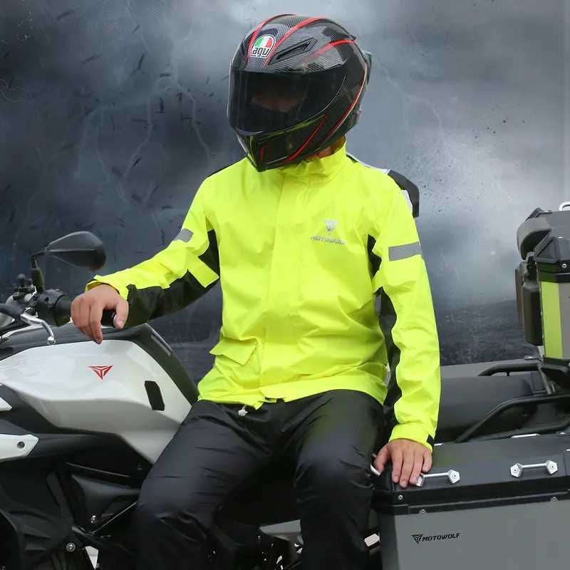 Echipament Moto Impermeabil Motowolf Unisex Geaca si Pantaloni