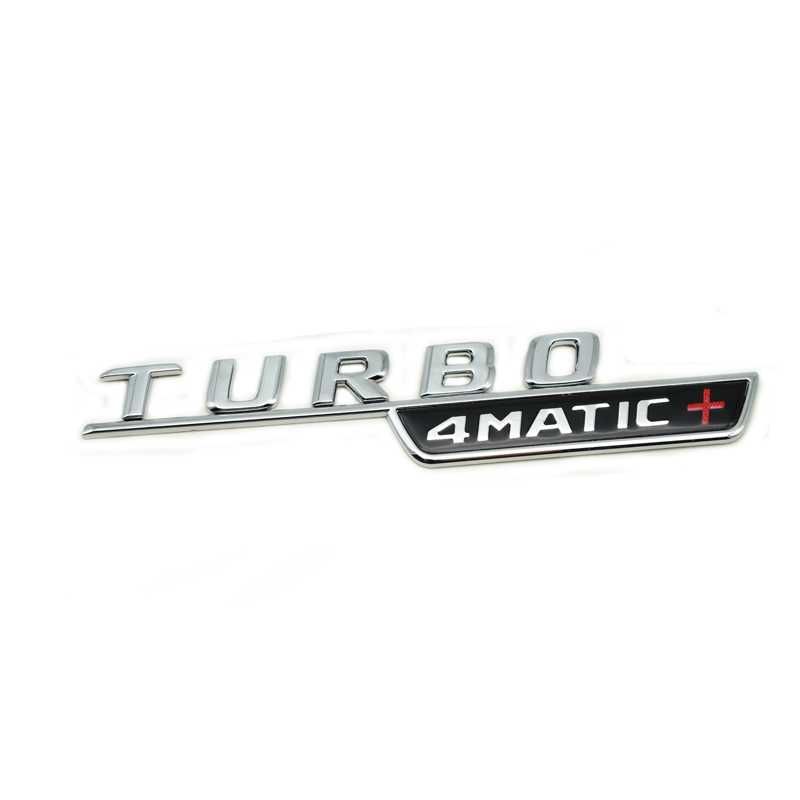 Emblema Turbo 4Matic + , pentru aripa Mercedes, negru sau chrom