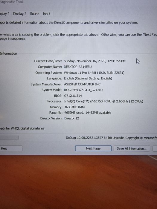 Laptop Asus Rog Strix G712L