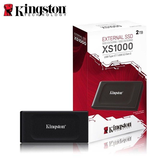 Внешний SSD 2TB Kingston XS1000 USB 3.2. Новый. В коробке