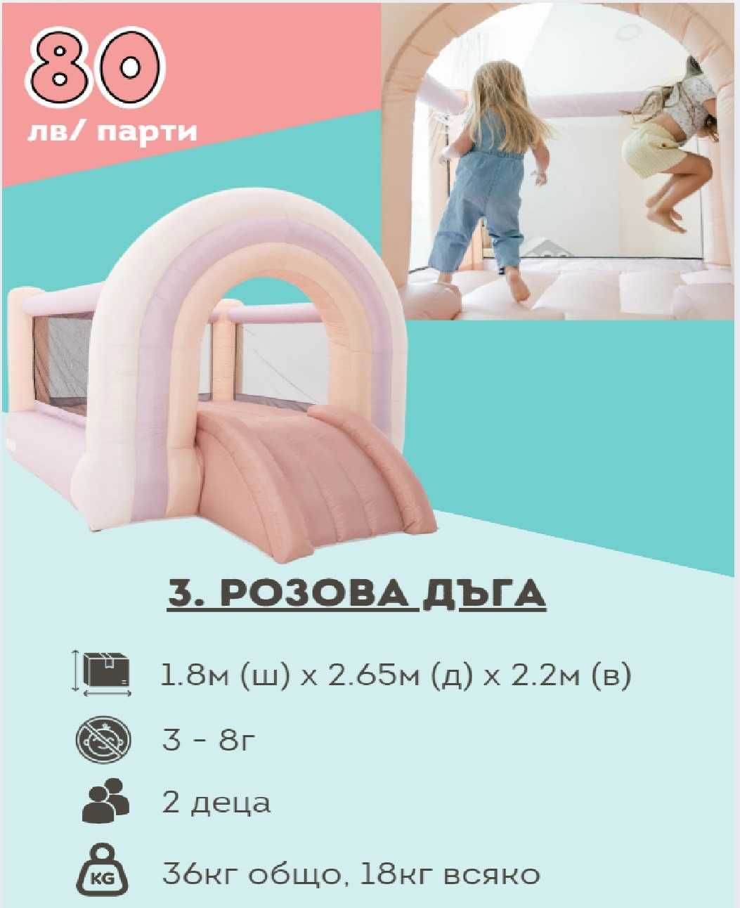 Под наем - детски надуваем замък за рождени дни / събития