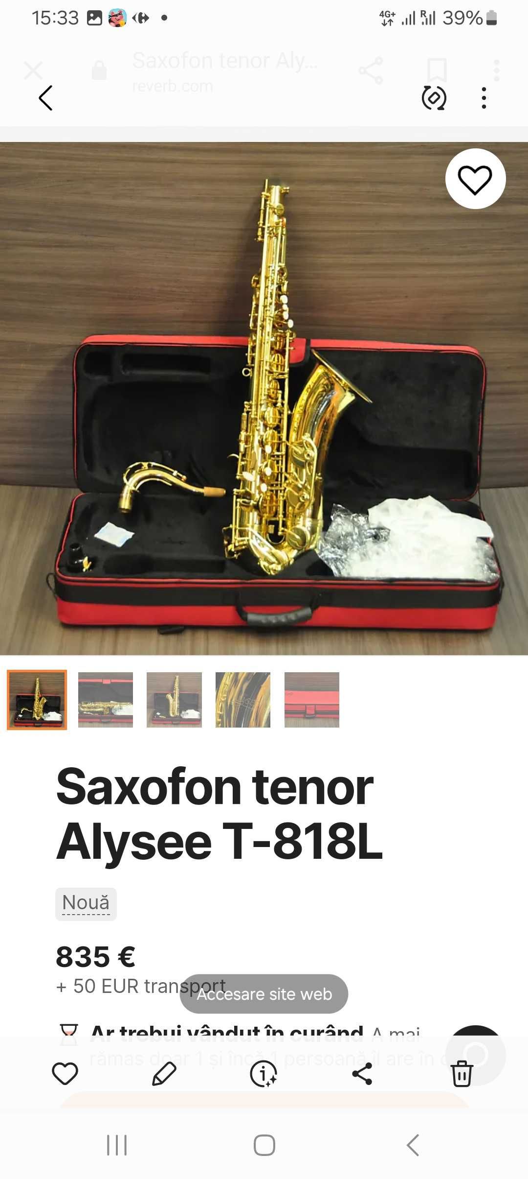 Saxofon  marca ALYSEE