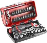 Set de tubulare si biti cu clichet FACOM,R.360NANO 1/4",38buc,sigilat