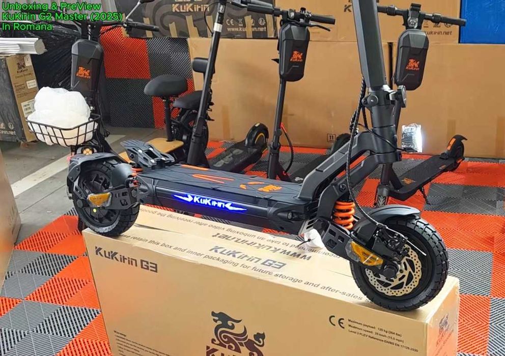 KuKirin G2 MASTER, Motoare Puternice 2*1000W, 65km/h, Baterie 52V