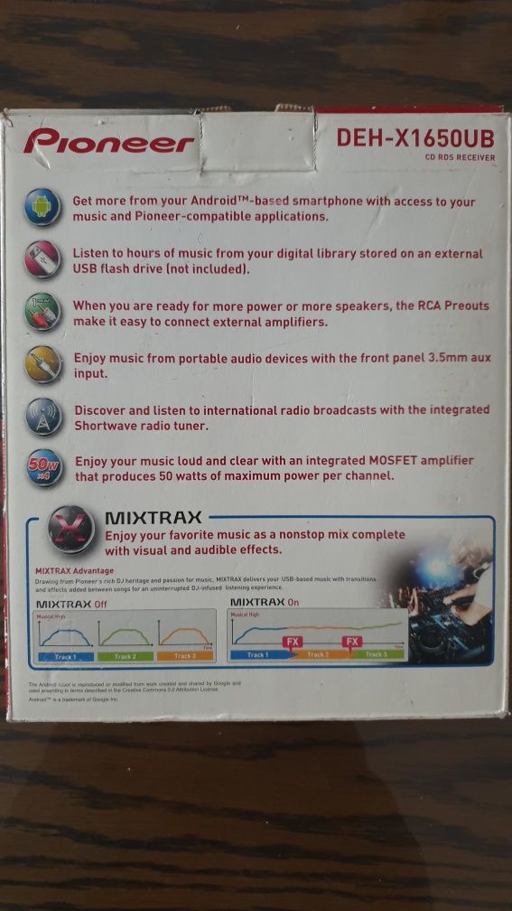Продается CD магнитола PIONEER DEH X-1650  UB