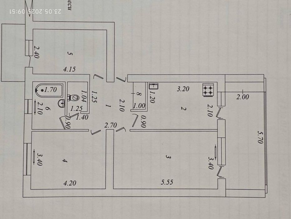 Продажа квартиры на Ц-1 кирпичный дом 77 серия 3/3/4