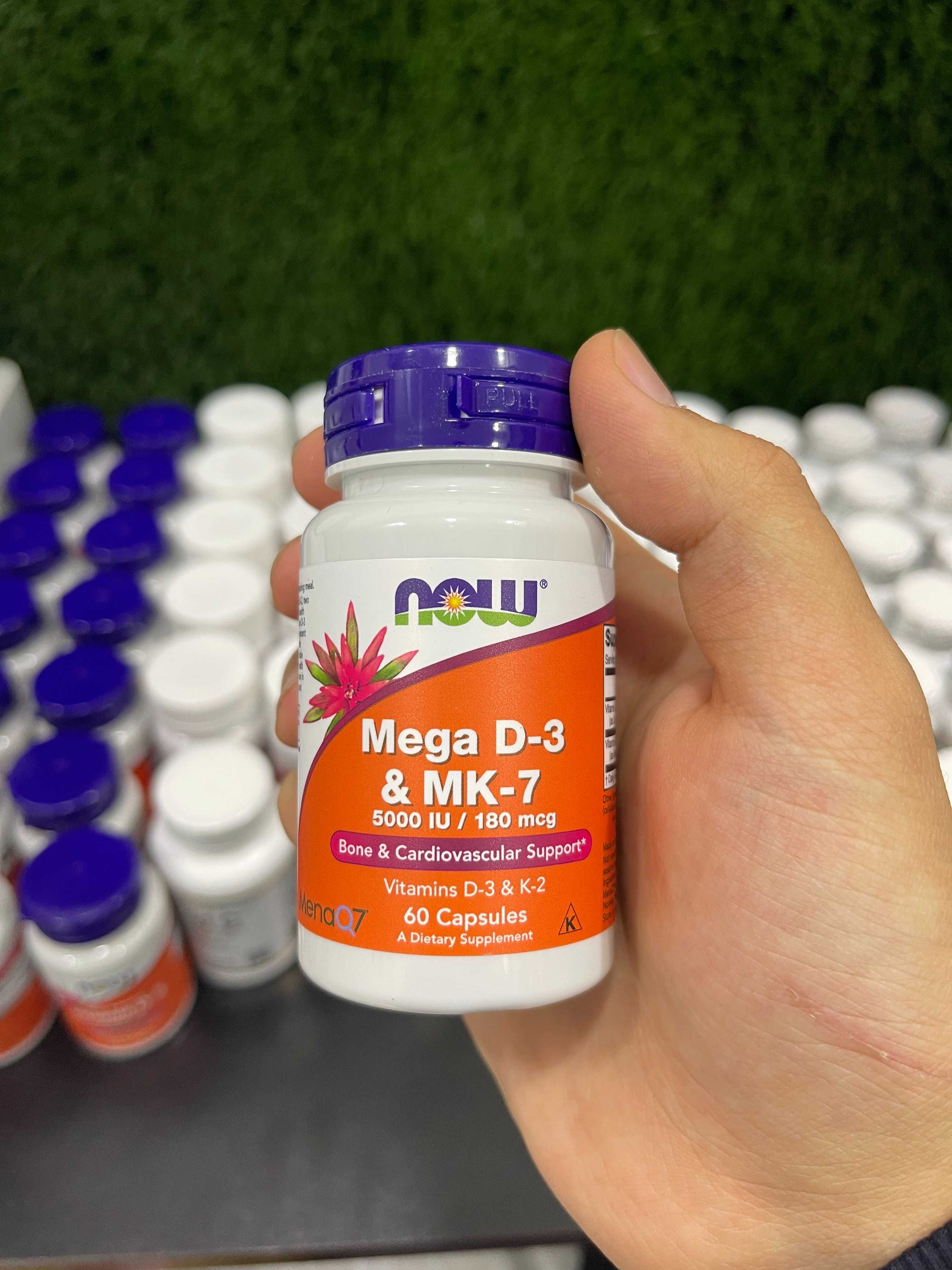 Now Vitamin D3 K2 60 Capsules