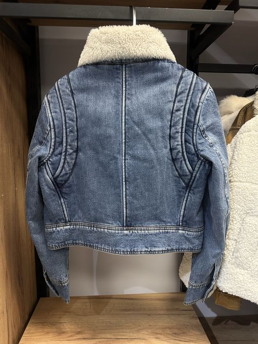 MANGO Уникално дамско зимно дънково яке