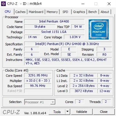 Procesor Pentium G4400 3.30ghz