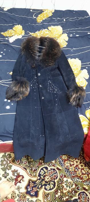 Дублёнка зимний чёрний теплий