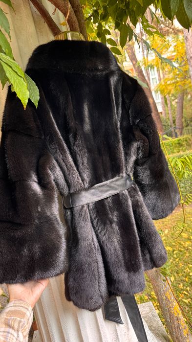 #91 Късо палто от норка.Manakas.Визон.Яке.Естествена кожа с косъм.