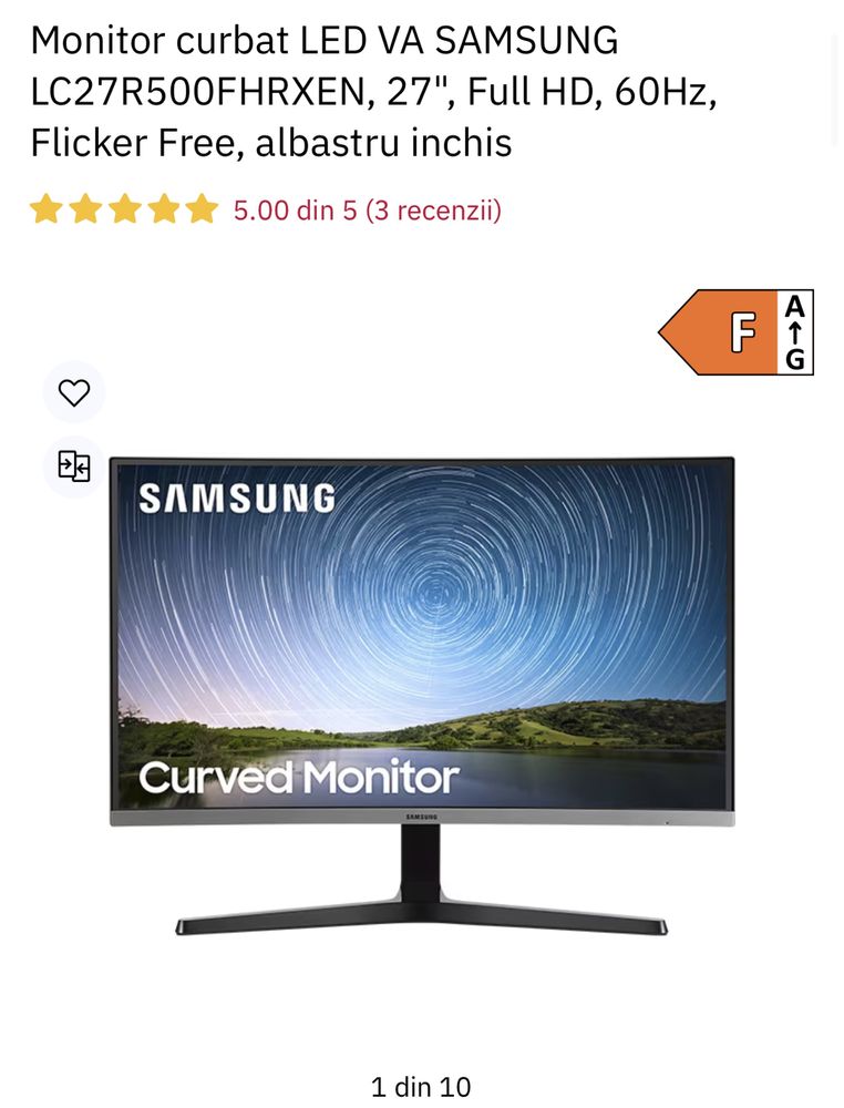 Monitor samsung curved