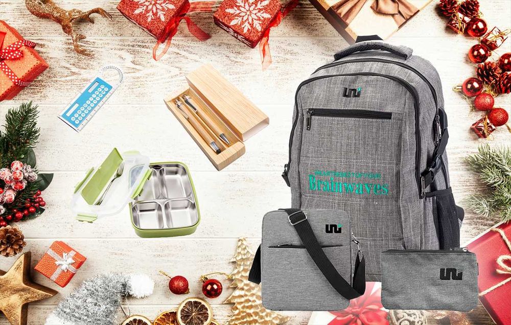 Раница с USB, кутия за обяд и още + Коледни лакомства -КОЛЕДНА ПРОМОЦИ