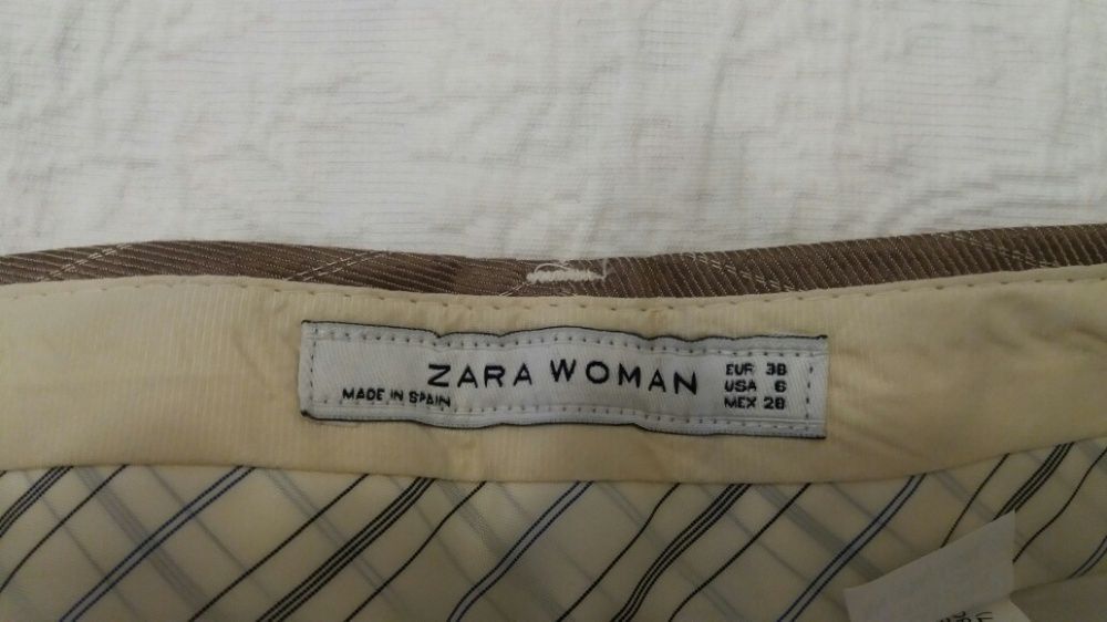 ZARA Pantaloni evazati dama stofa bej mărime 38 noi Curier OLX