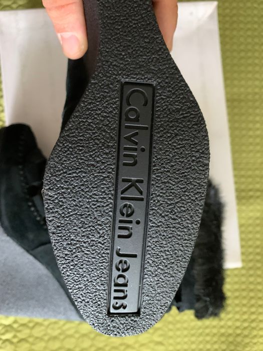 Cizme piele neagră Calvin Klein