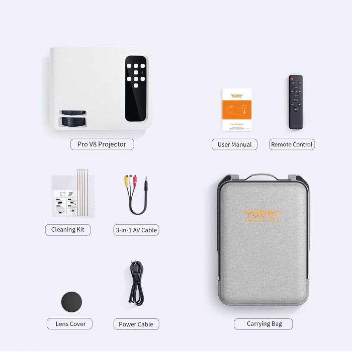 Proiector LED WiFi 6, Bluetooth 5.0, 15000 lumeni, Suporta 4k