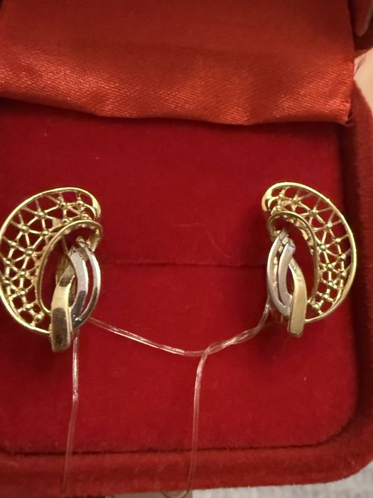 Золотые серьги Эстет новые