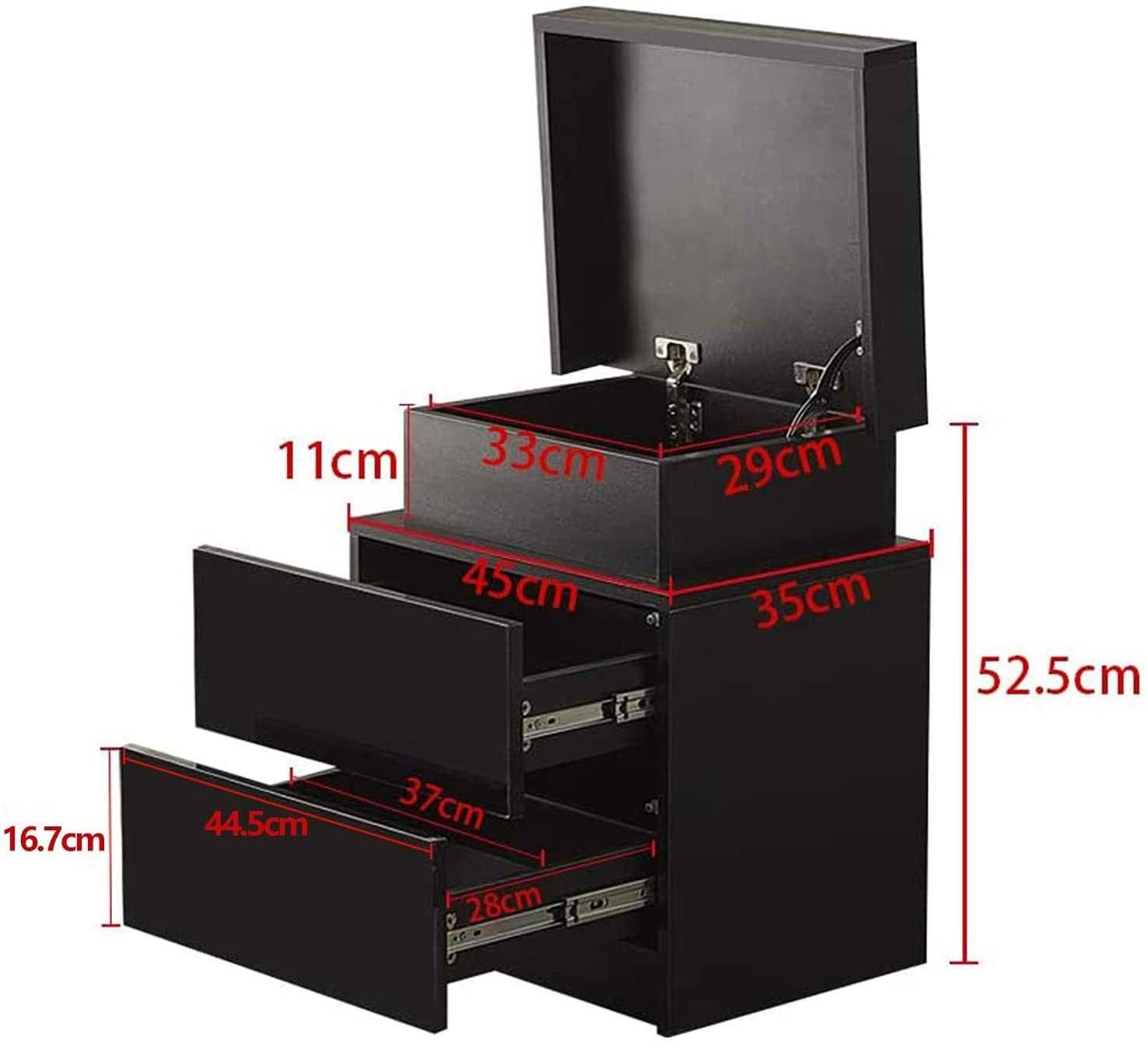 Елегантно шкафче в черно с RGB осветление SGJT-STC-0032BL