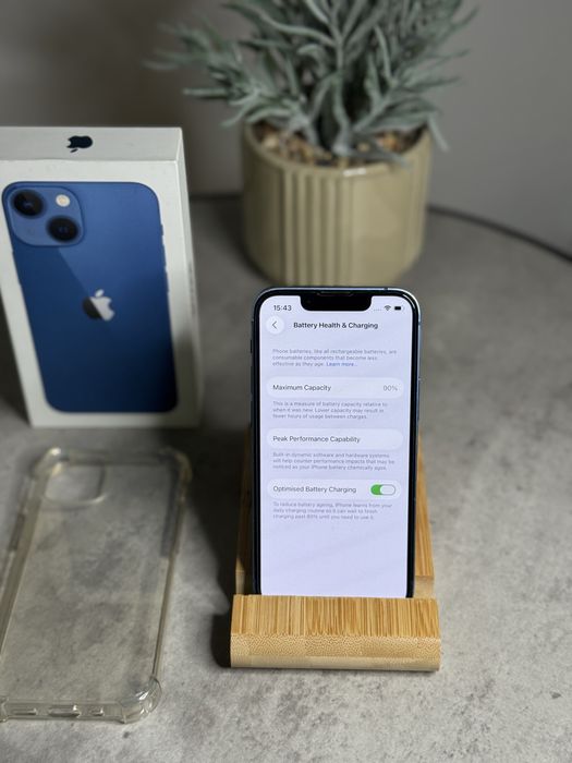 iPhone 13 Mini Blue 128 GB 90% full box +Husa / folie