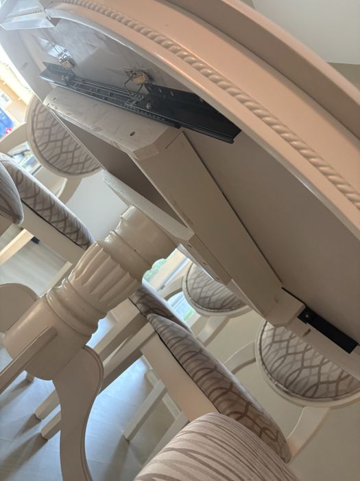 Masa dining lemn extensibila + 6 scaune