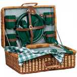 Coş picnic din rattan pentru 4 persoane cu accesorii NOU