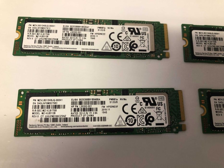 SSD M2 NVME 512 Gb,  Samsung PM981A, garantie 6 luni