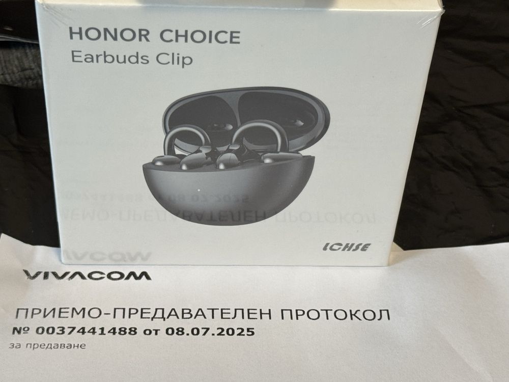 ЗАПЕЧАТАНИ HONOR CHOICE Earbuds Clip Vivacom Гаранция до 2027 г. Black