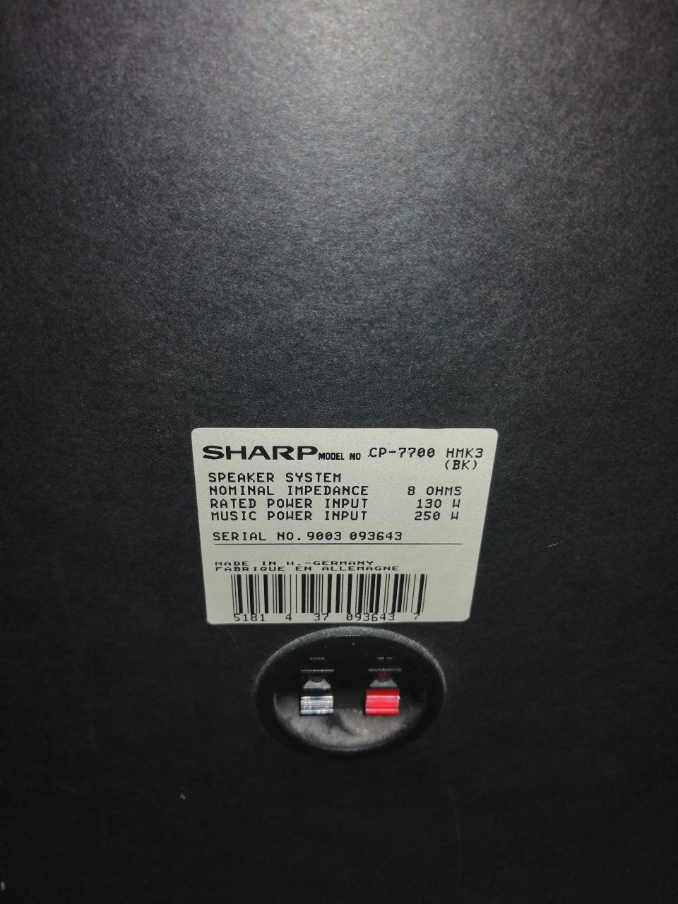 Boxe Sharp cp 7700