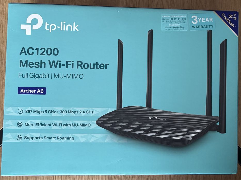 Router tp-link Archer A6 AC1200 Mesh 867 Mbps